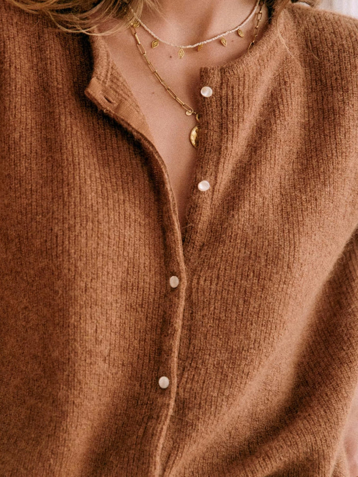Coralie Mohair Blend Knit Cardigan