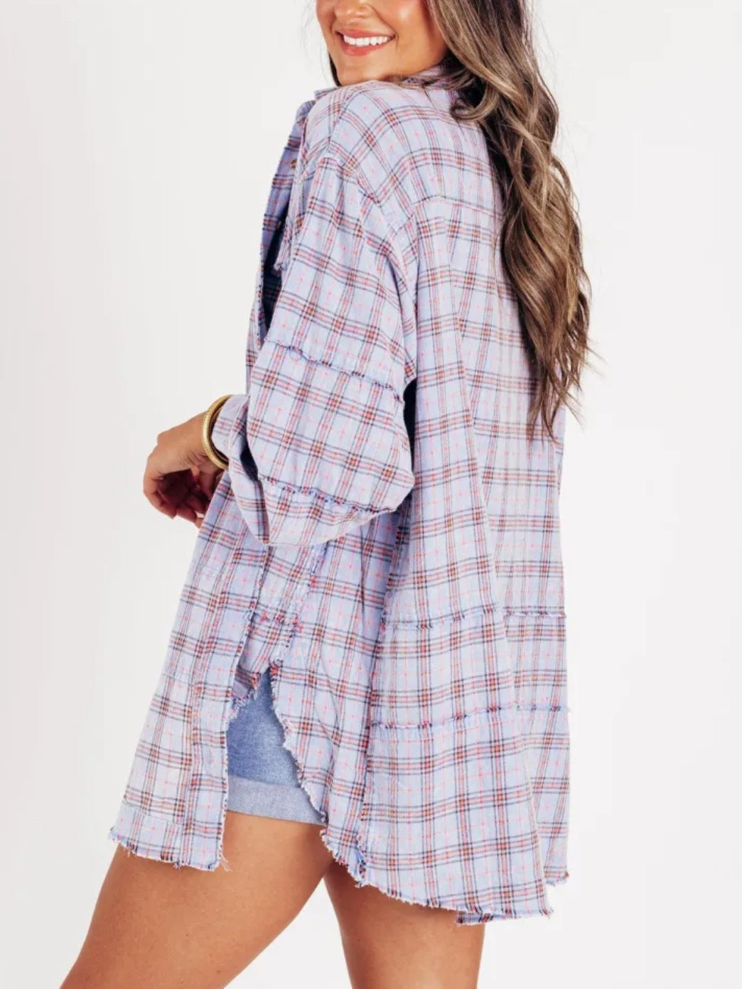 Linora Oversized Plaid Flannel Shirt
