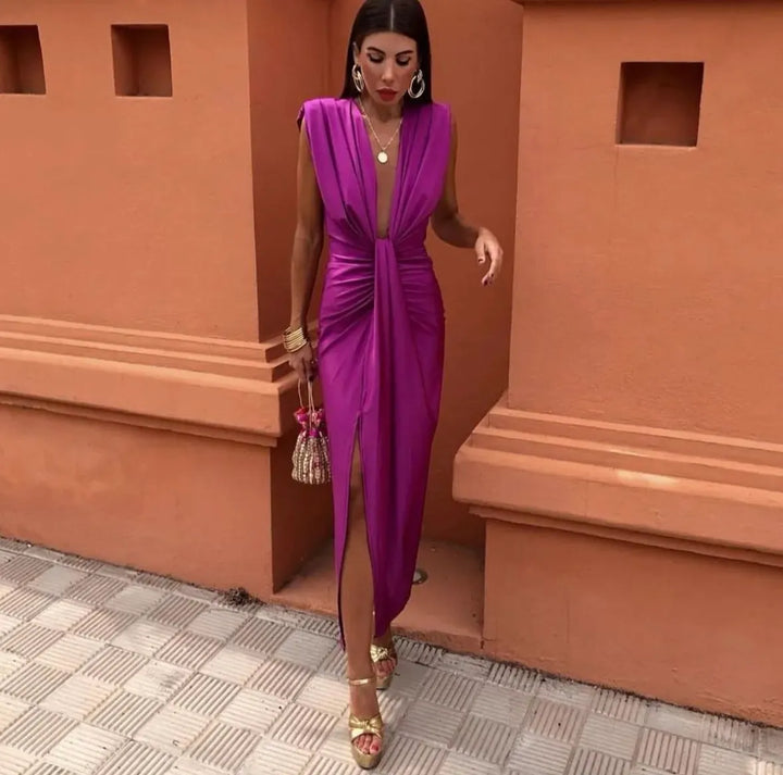 Amelia Soft Pleated Midi Dress