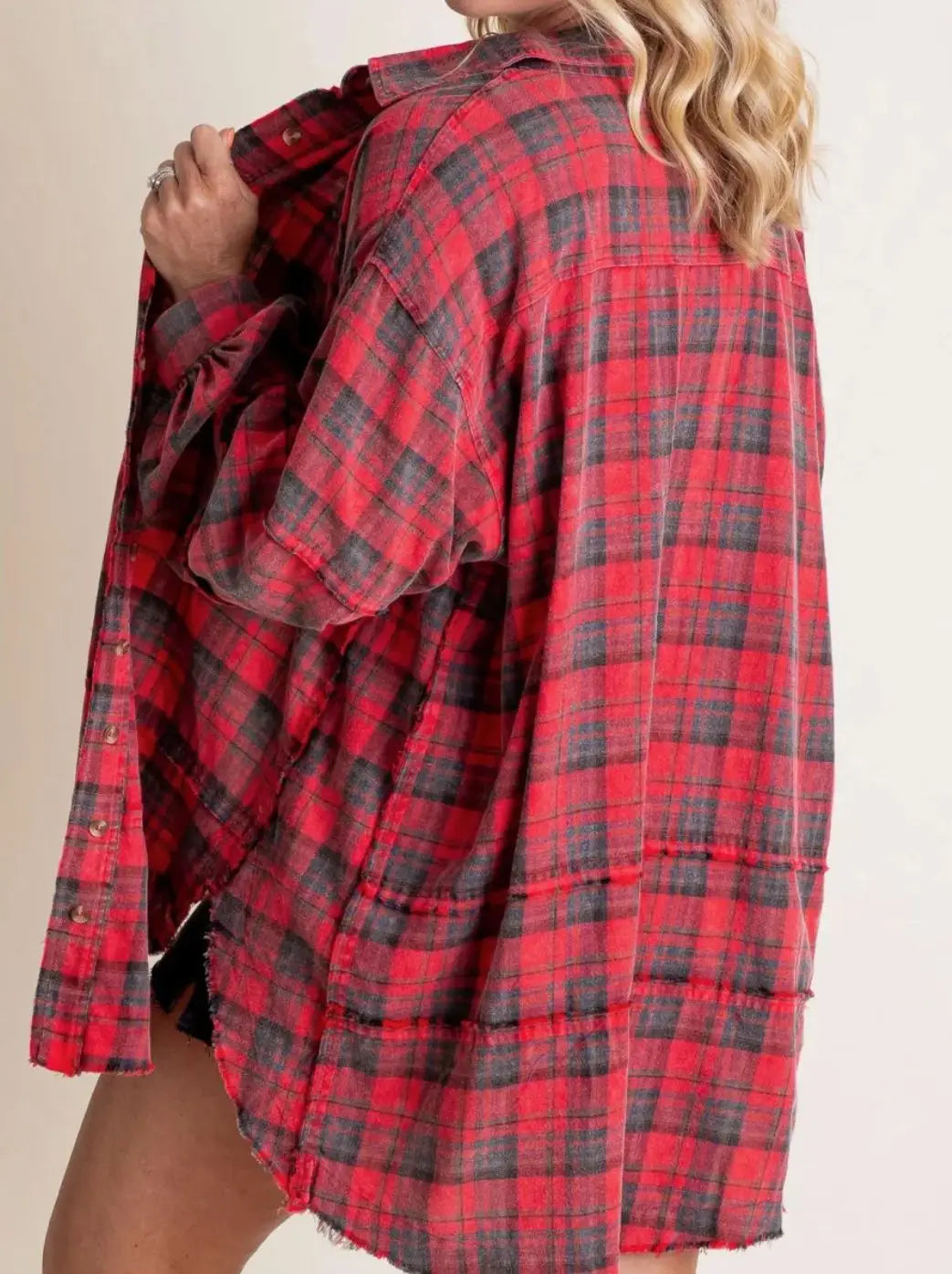 Linora Oversized Plaid Flannel Shirt