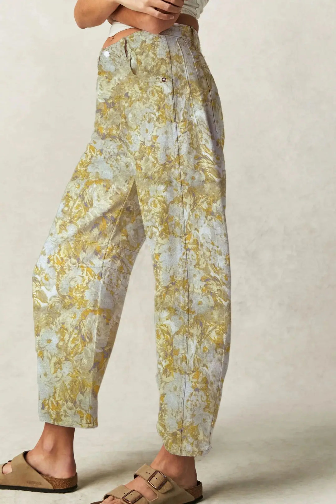 Linnea Floral Tapestry Wide Leg Jeans