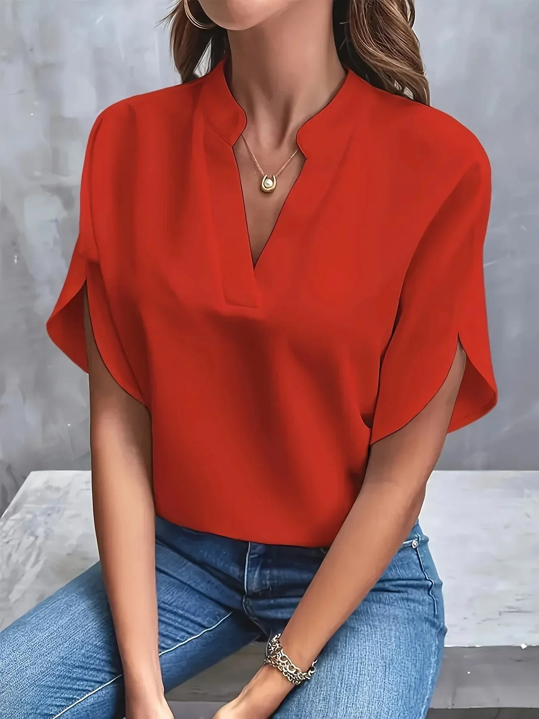 Vionelle Tailored V Neck Blouse