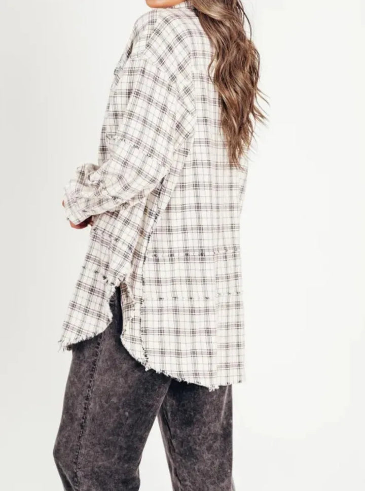 Linora Oversized Plaid Flannel Shirt