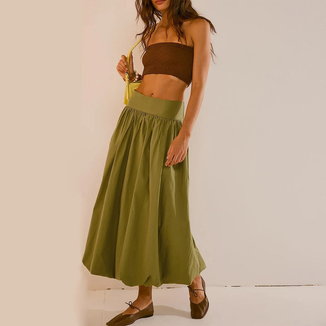 Maravelle Flare Balloon Hem Skirt