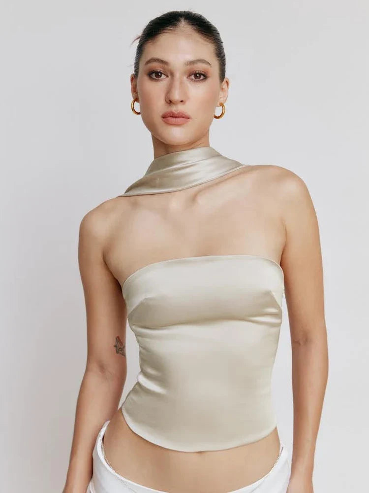 Vesper Strapless Satin Feel Tube Top