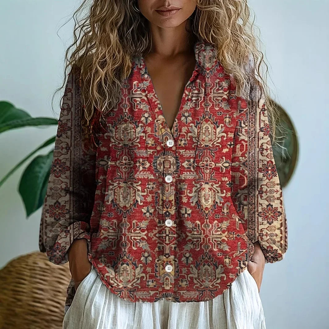 Martha Nature Print Blouse