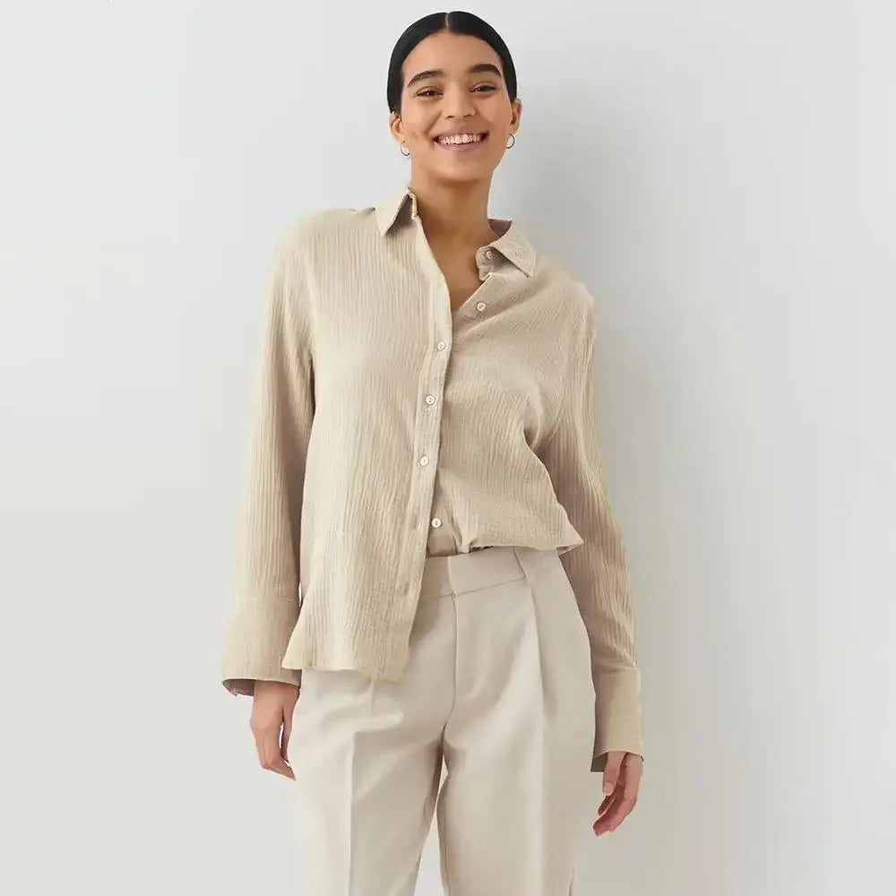 Valencia Crinkled Cotton Summer Shirt