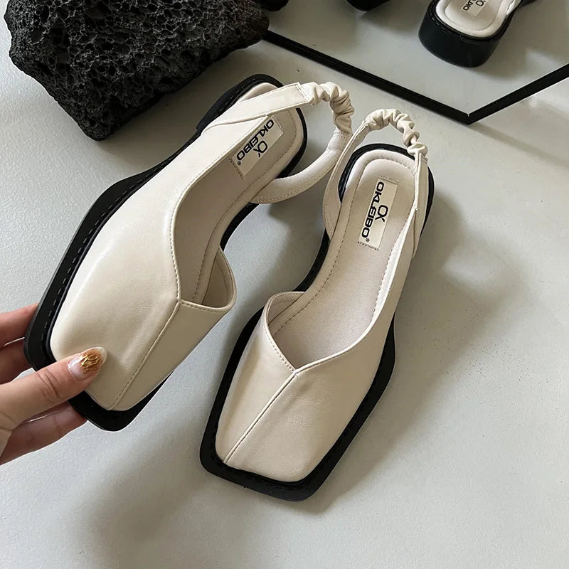 Mila Slingback Sandals with Square Toe for Women