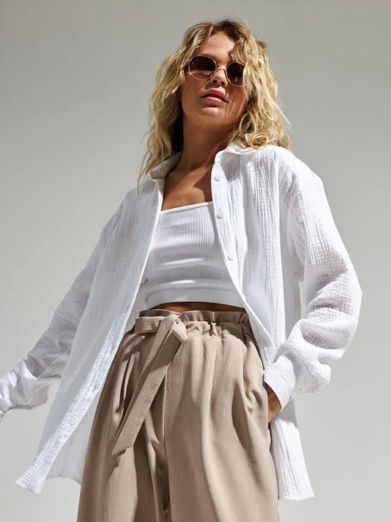 Valencia Crinkled Cotton Summer Shirt