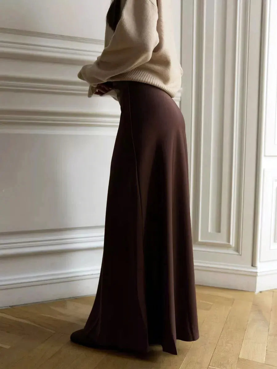Evelisse Satin Fishtail Maxi Skirt