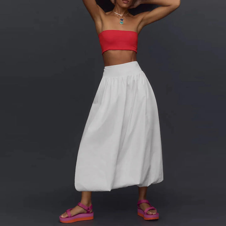 Maravelle Flare Balloon Hem Skirt