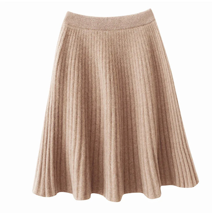 Célestine Merino Pleated Mini Skirt