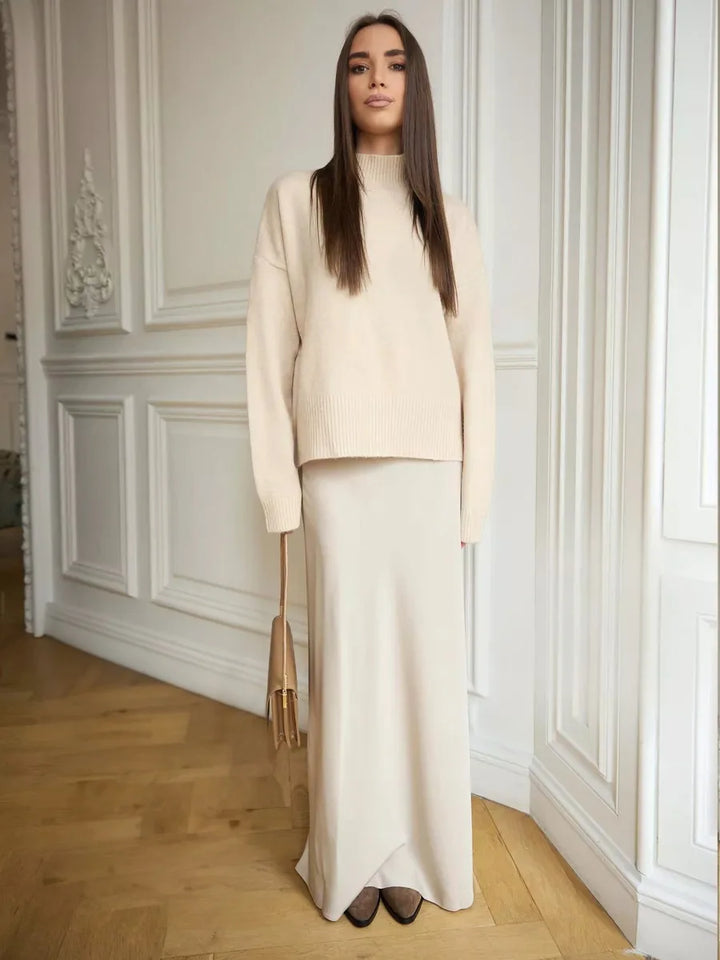 Evelisse Satin Fishtail Maxi Skirt