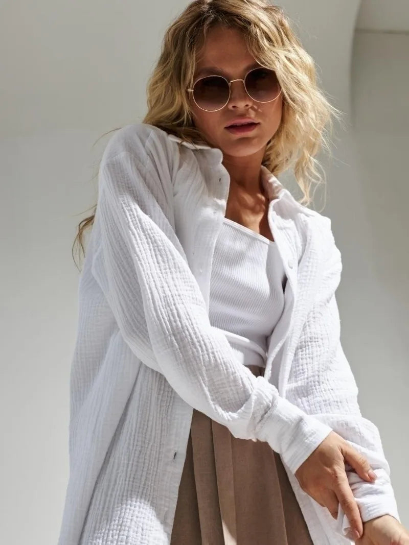 Valencia Crinkled Cotton Summer Shirt