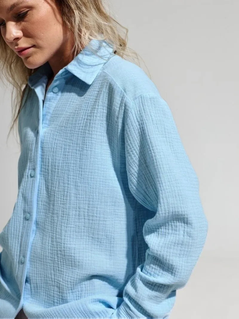 Valencia Crinkled Cotton Summer Shirt