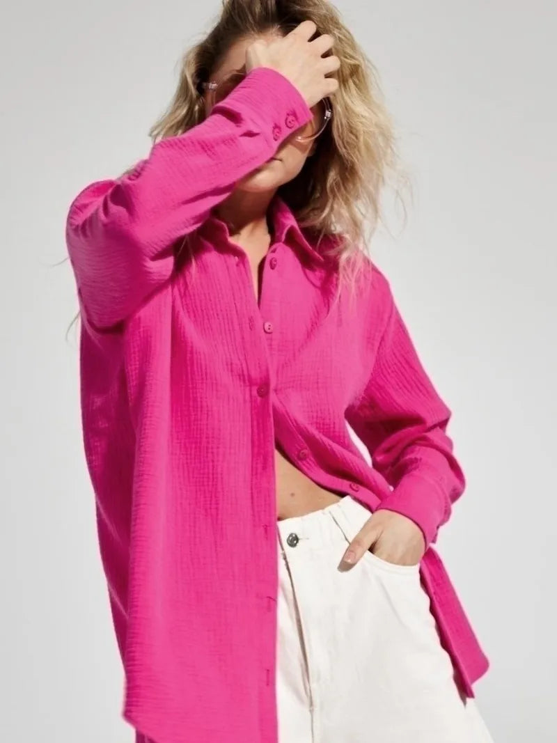 Valencia Crinkled Cotton Summer Shirt