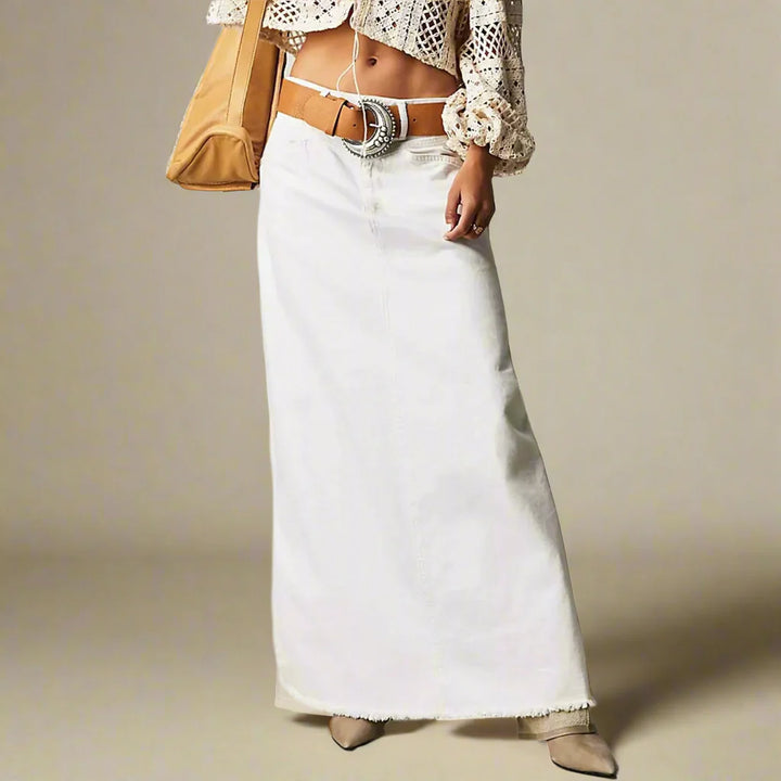 Marcella Vintage Denim Maxi Skirt