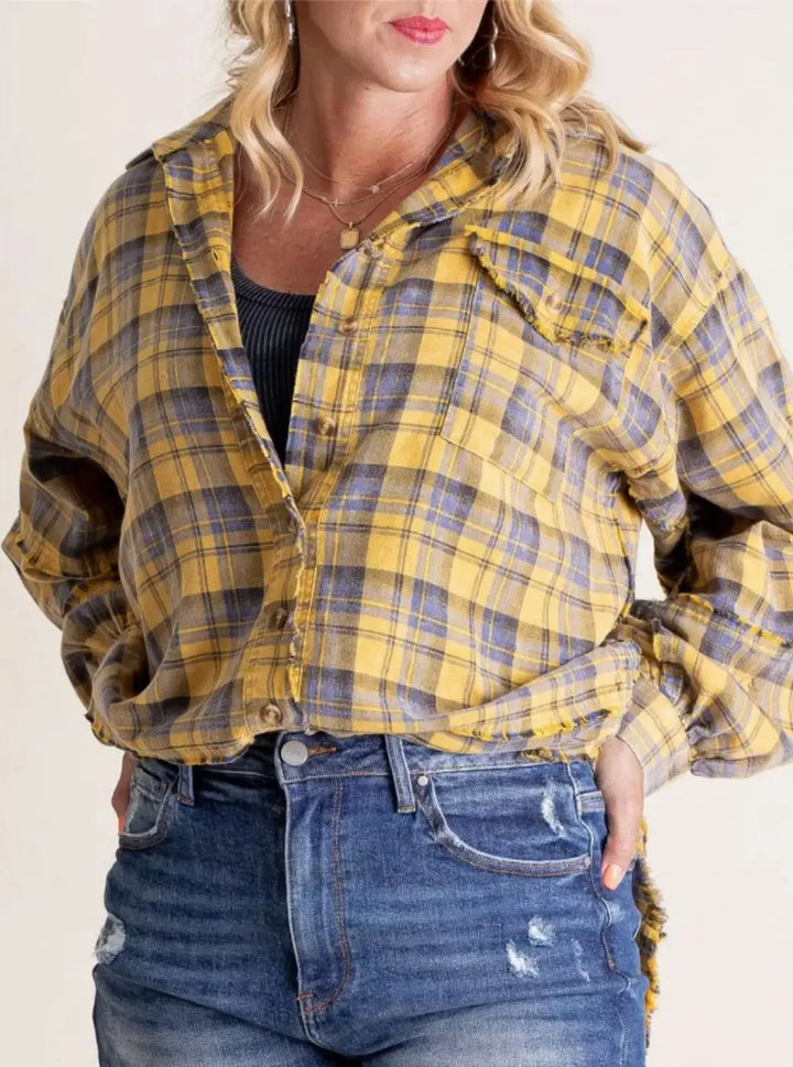 Linora Oversized Plaid Flannel Shirt