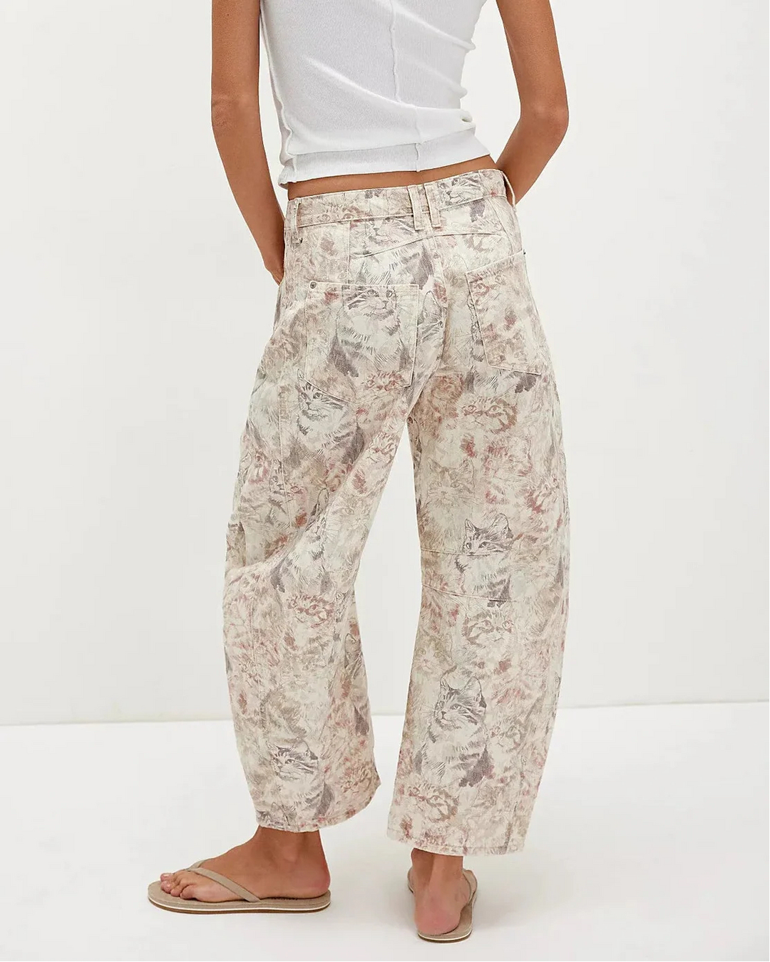 Linnea Floral Tapestry Wide Leg Jeans