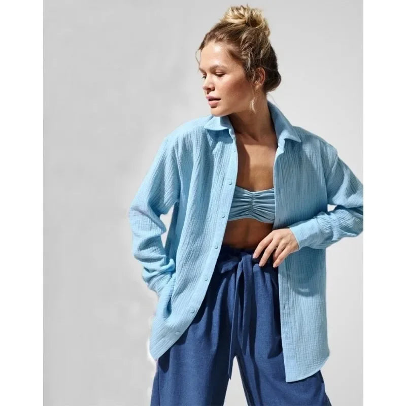 Valencia Crinkled Cotton Summer Shirt