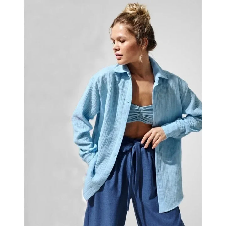 Valencia Crinkled Cotton Summer Shirt