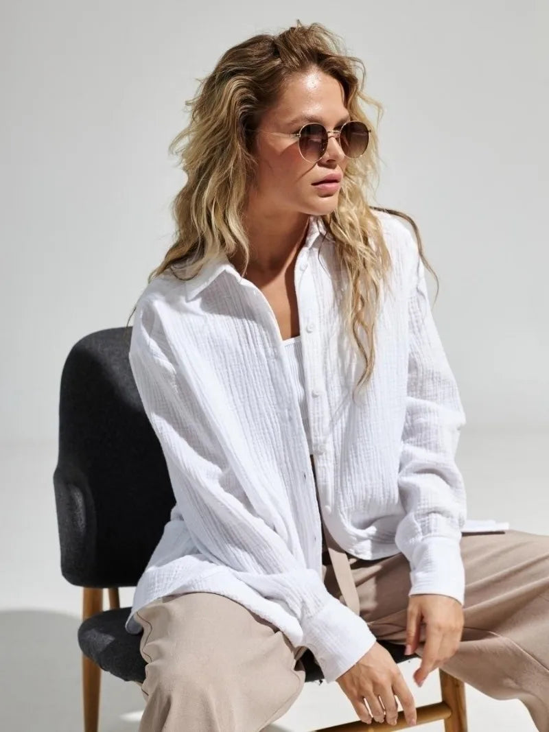 Valencia Crinkled Cotton Summer Shirt