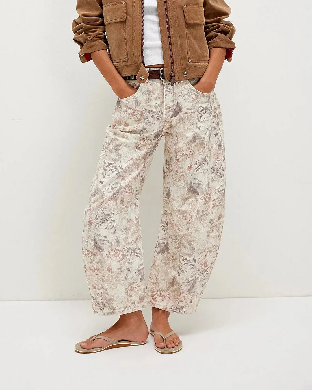Linnea Floral Tapestry Wide Leg Jeans