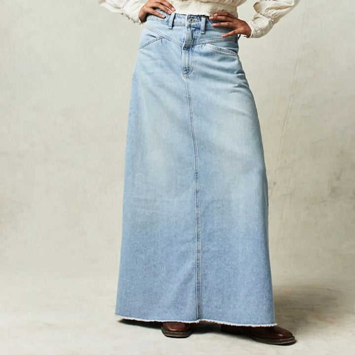 Marcella Vintage Denim Maxi Skirt