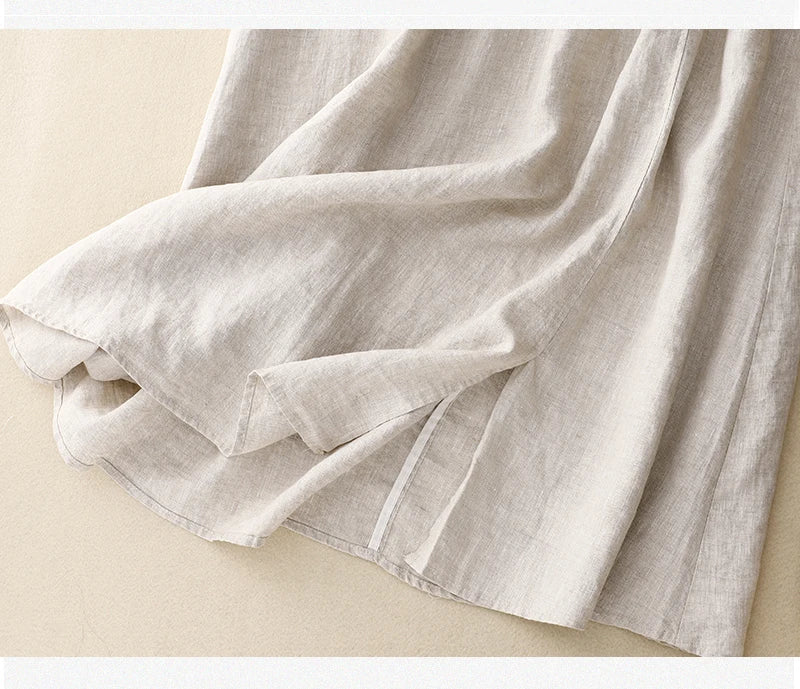Rosalie Linen A Line Midi Skirt