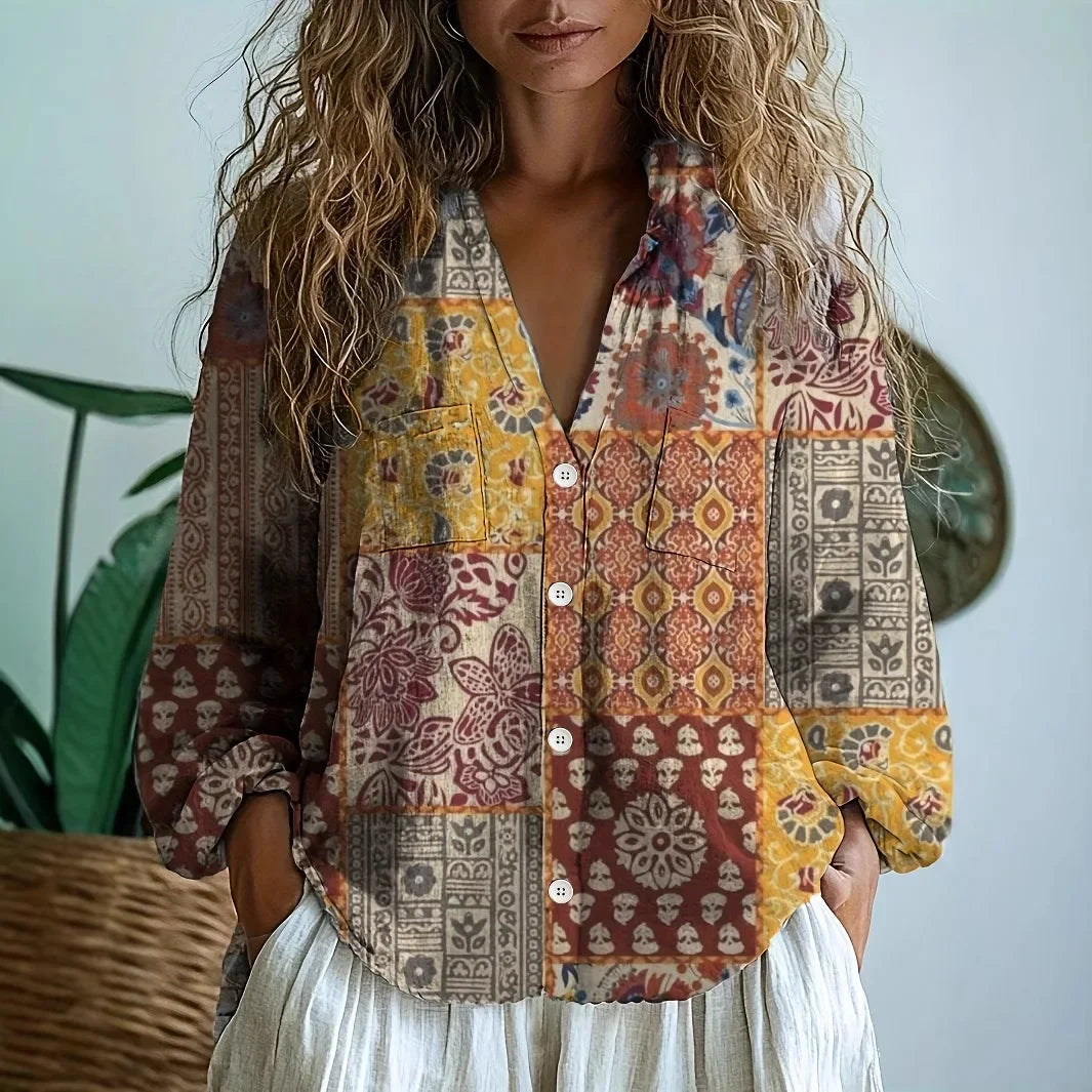 Martha Nature Print Blouse