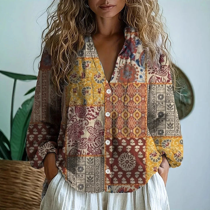 Martha Nature Print Blouse