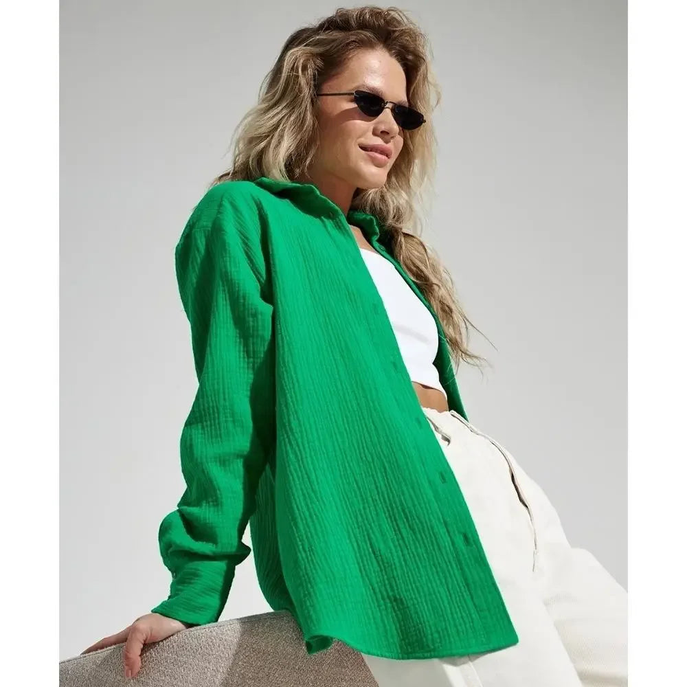 Valencia Crinkled Cotton Summer Shirt