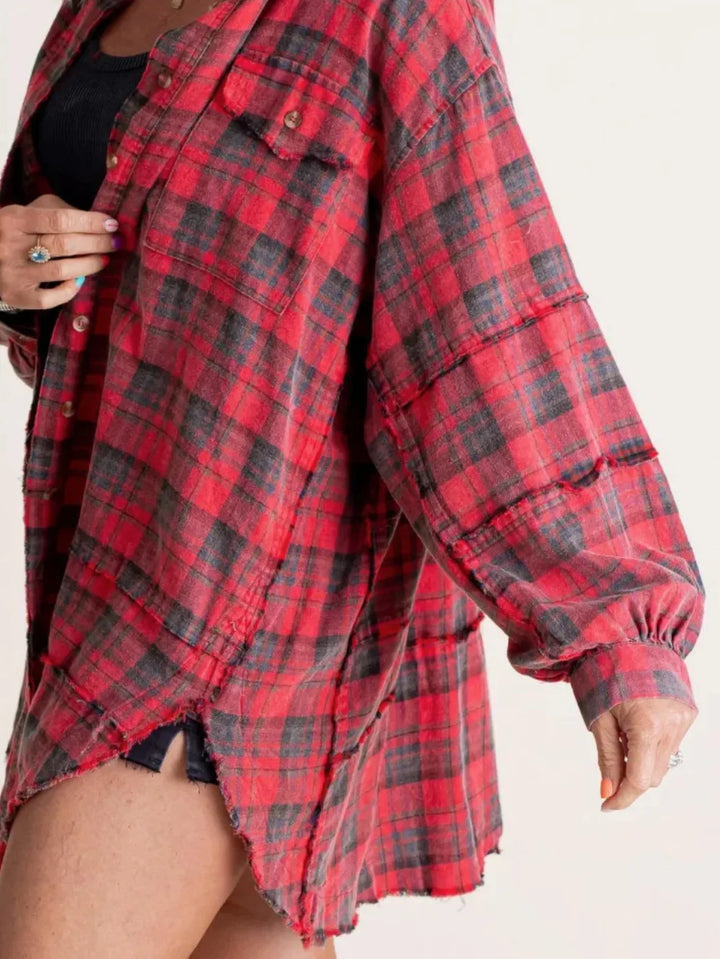 Linora Oversized Plaid Flannel Shirt