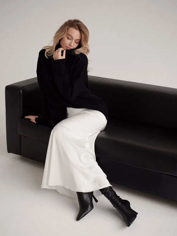 Evelisse Satin Fishtail Maxi Skirt