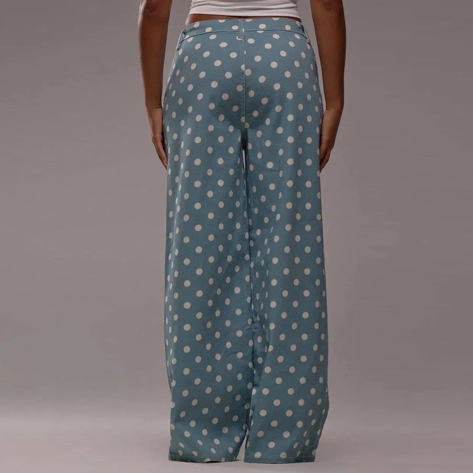 Elodie Polka Dot Wide-Leg Trouser