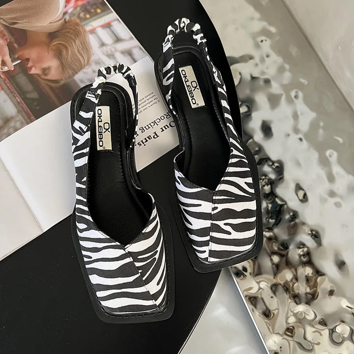 Mila Slingback Sandals with Square Toe for Women