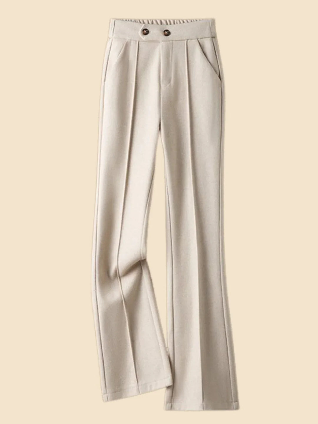 Arden Wool-Blend Flare Trousers