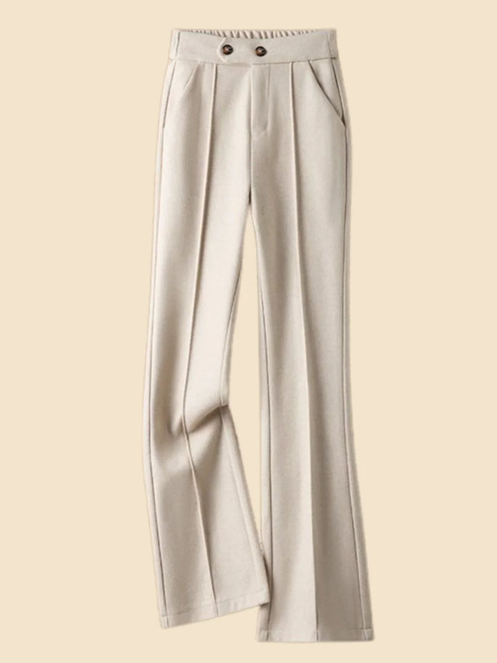 Arden Wool-Blend Flare Trousers