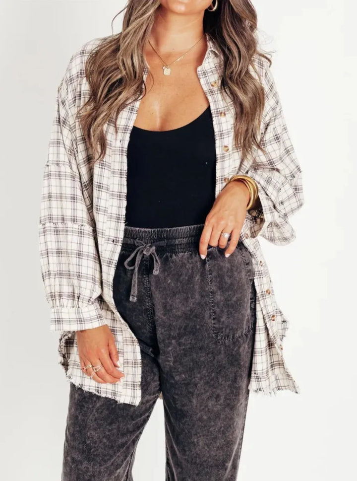Linora Oversized Plaid Flannel Shirt