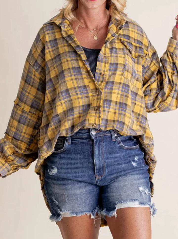 Linora Oversized Plaid Flannel Shirt