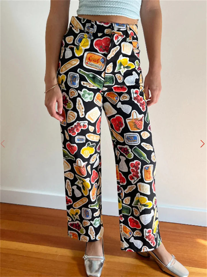 Maribelle Printed Straight Leg Jeans