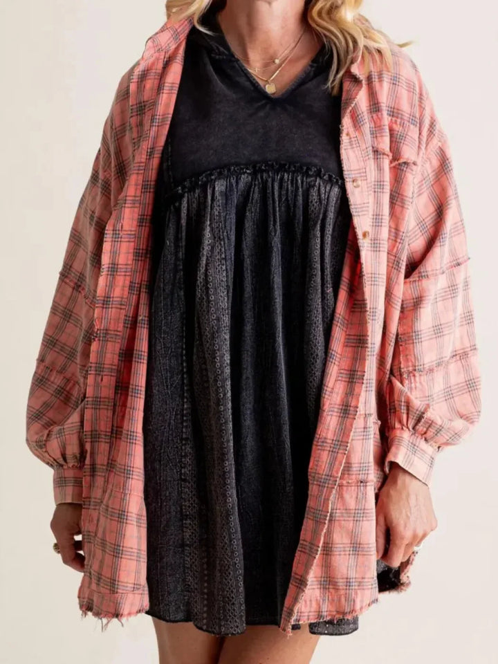 Linora Oversized Plaid Flannel Shirt