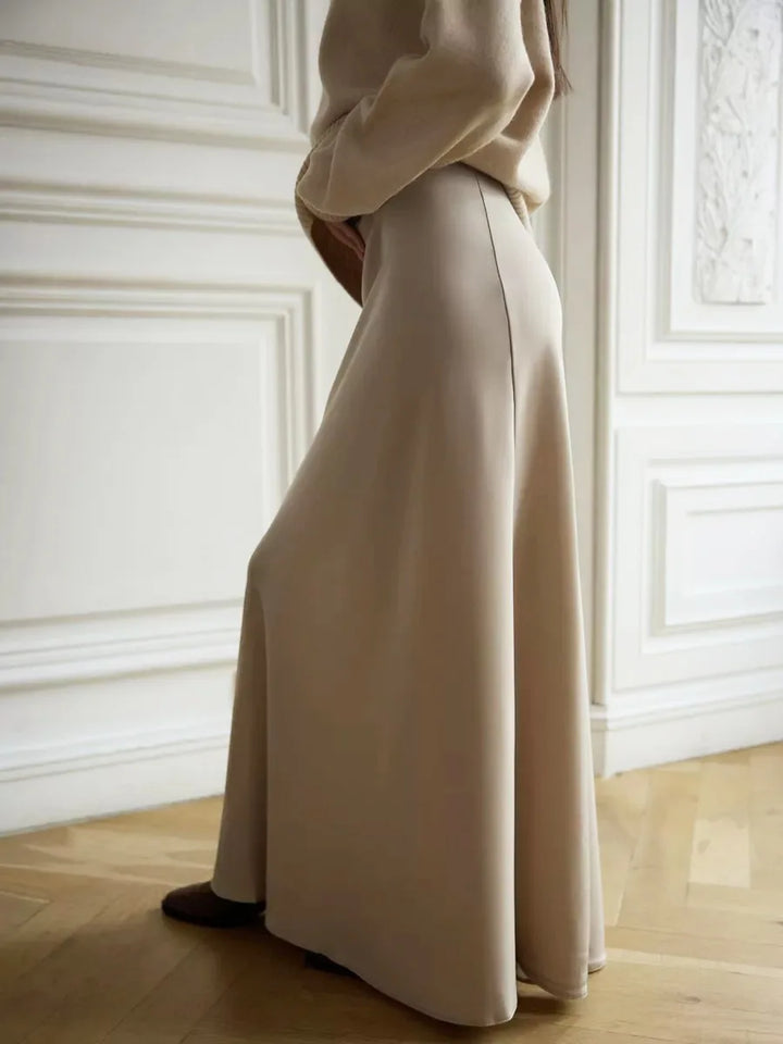 Evelisse Satin Fishtail Maxi Skirt
