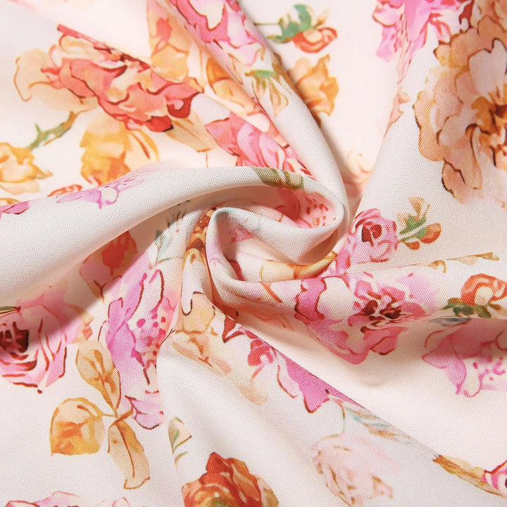 Meadow Muse Floral Corset Midi Dress