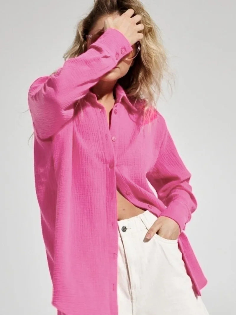 Valencia Crinkled Cotton Summer Shirt
