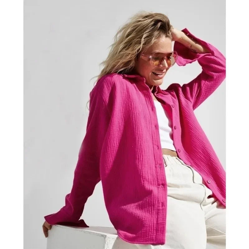 Valencia Crinkled Cotton Summer Shirt