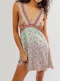 Sienna Lace-Trim Floral Mini Dress