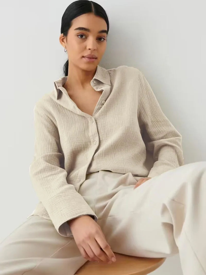 Valencia Crinkled Cotton Summer Shirt