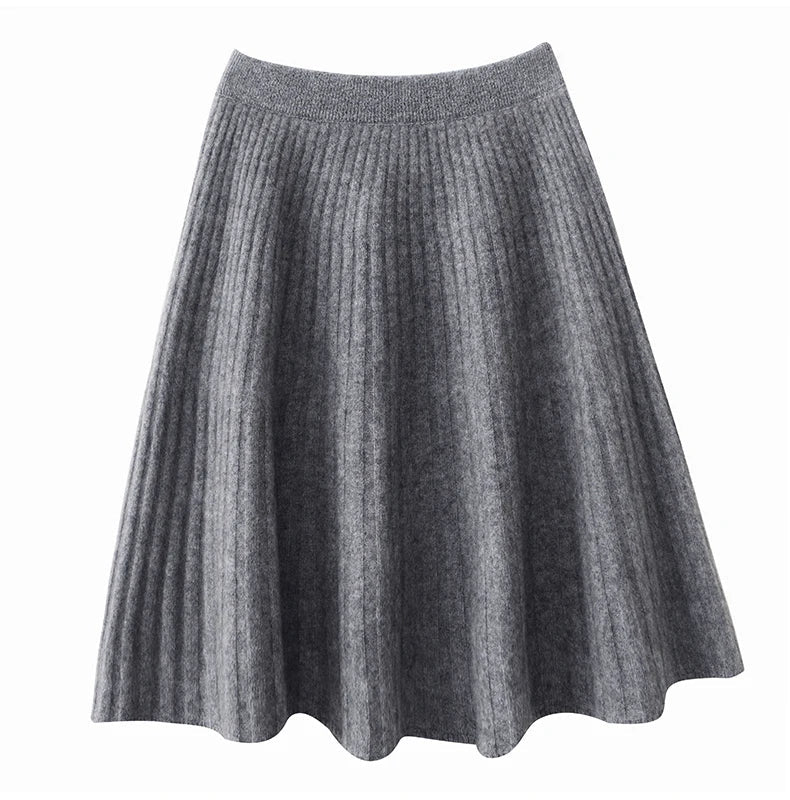 Célestine Merino Pleated Mini Skirt
