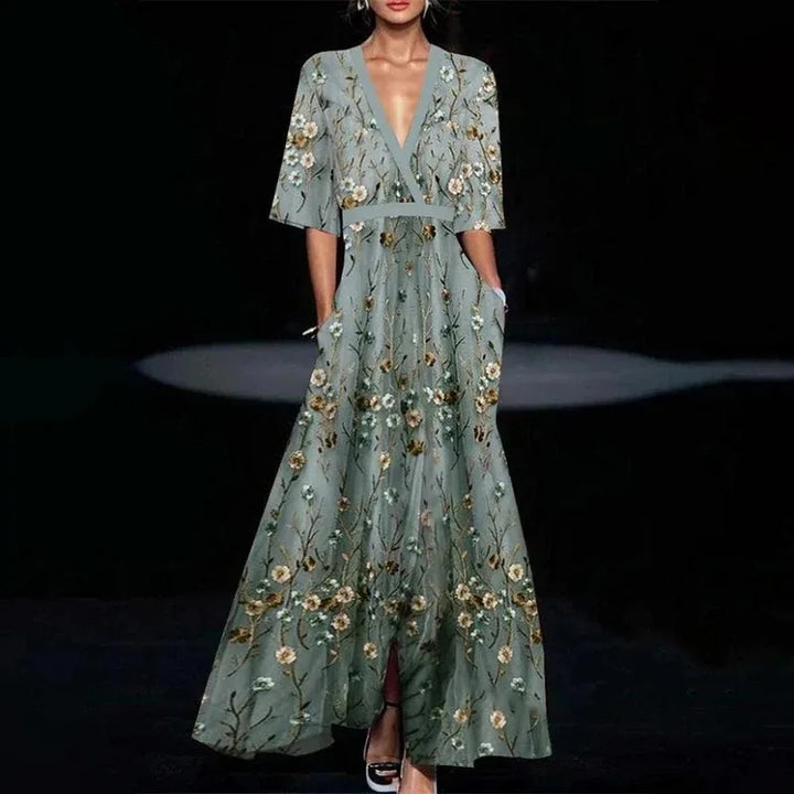 Jessica Elegant Floral Evening Dress